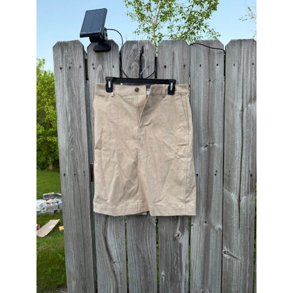 J.Crew Womens Khaki Tan Chino Pencil Skirt Size 6 Cotton Twill Knee Length